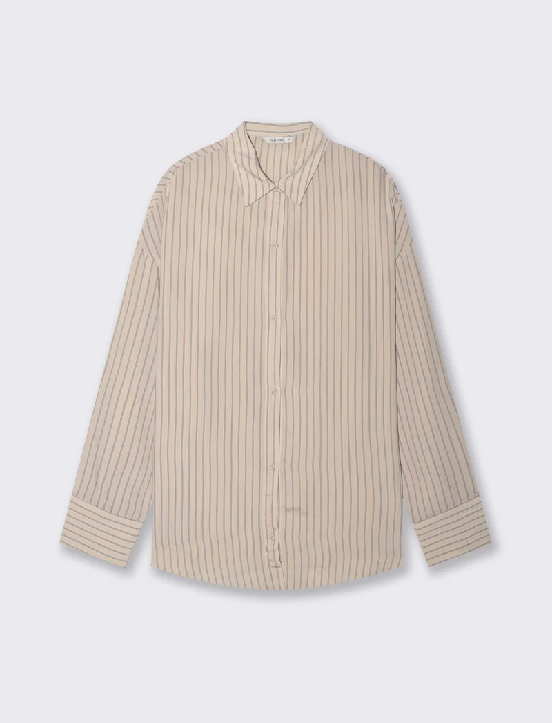Camicia Oversize a Righe Verticali Women - var 1