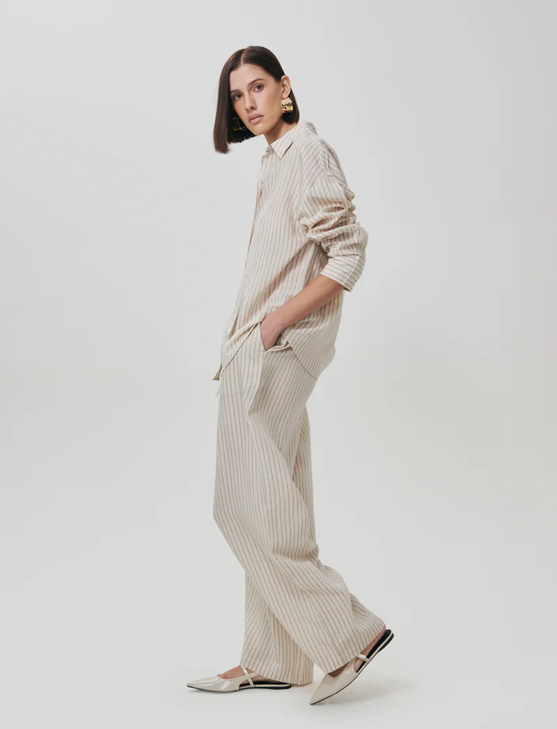 Pantalone Elastico a Righe Verticali - var 1
