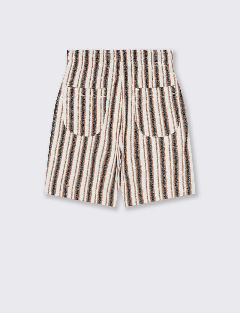 Bermuda rigati con coulisse e tasche - Righe
