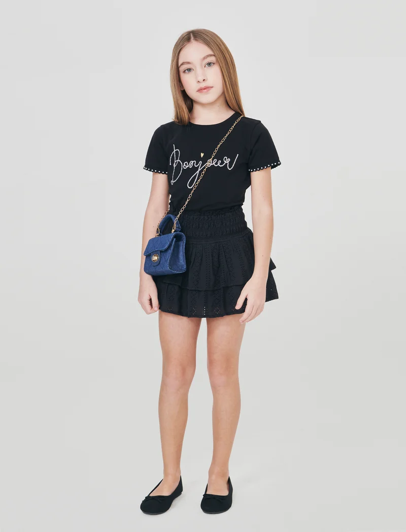 Gonna Sangallo con Bustino e Short Interno - Nero