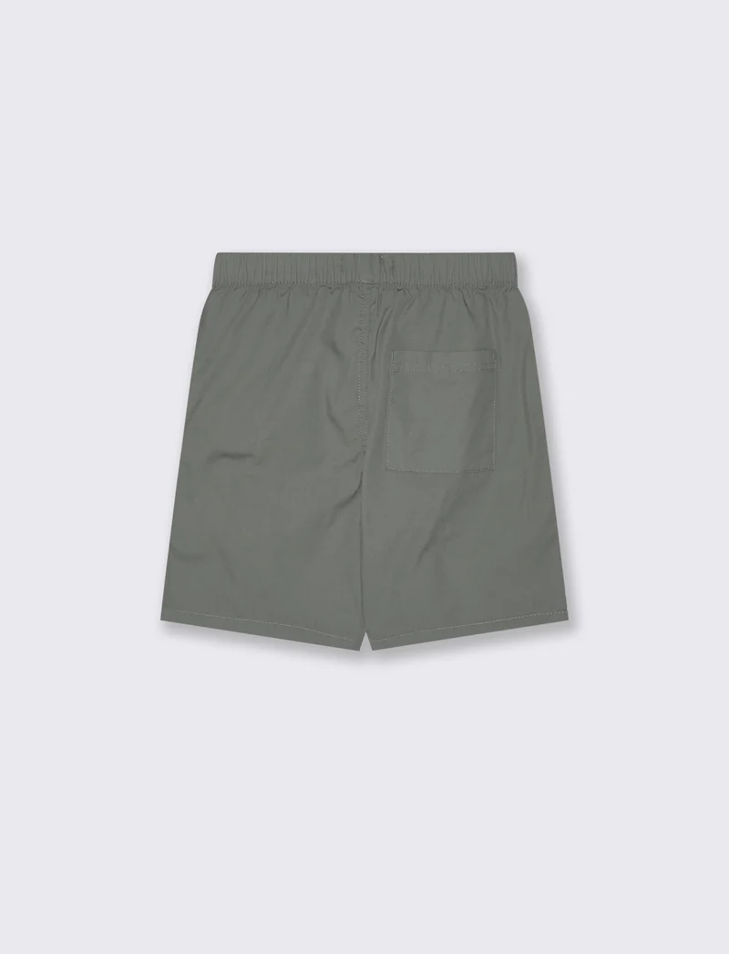 Bermuda in cotone tinta unita con tasche - Verde salvia