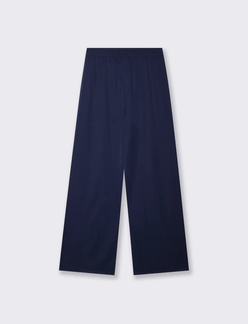 Pantalone Cavallo Basso con Elastico - Blu