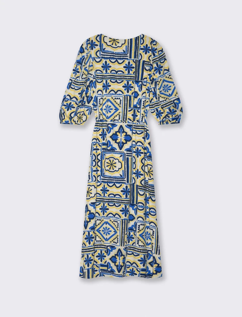 Vestito Lungo con Maniche Ampie e Laccetto - var 2
