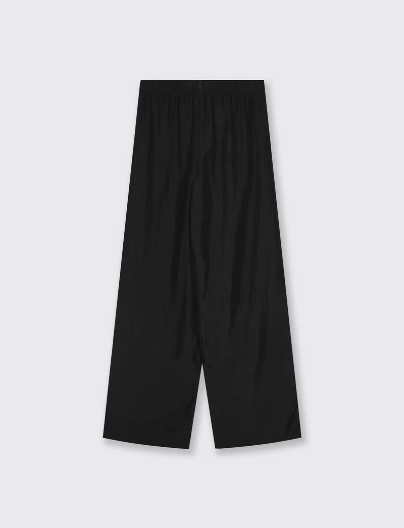 Pantalone con coulisse e tasche - Nero