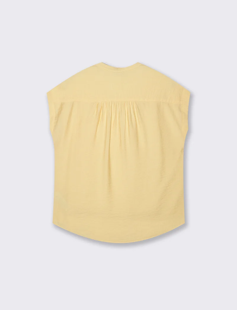 Blusa Giro Manica con Tasca - Giallo pastello