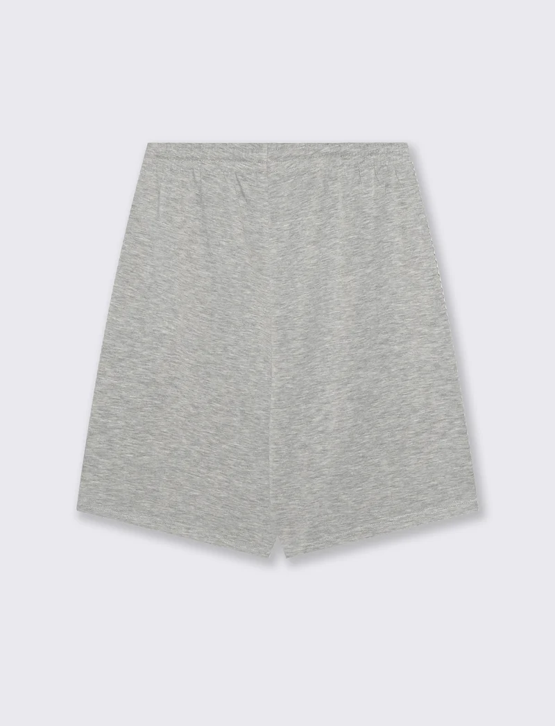 Bermuda con Elastico e Coulisse - Grigio chiaro mel.