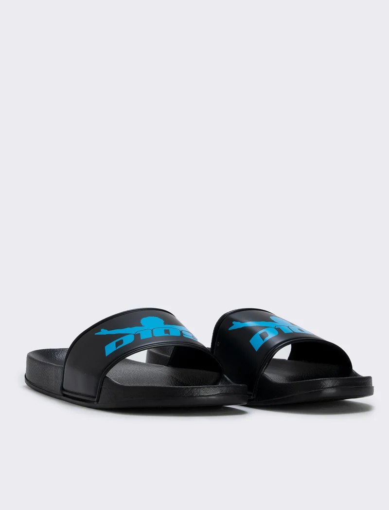 Ciabatta in gomma EVA nera con stampa Dios - Nero-blu