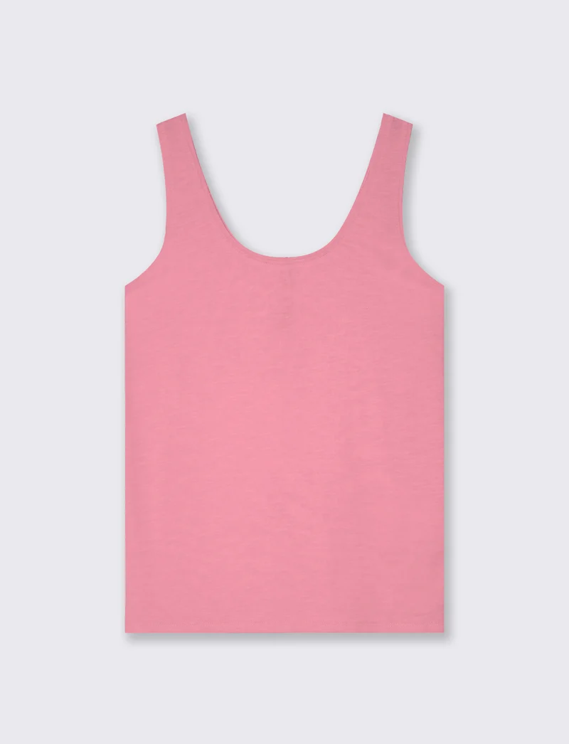Top Basico in Cotone - Rosa big bubble