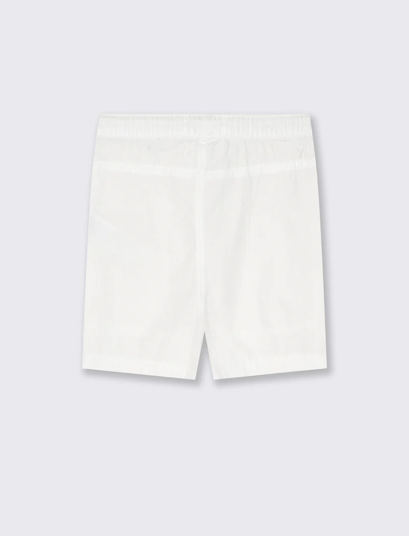 Bermuda in cotone con coulisse estivi - Bianco