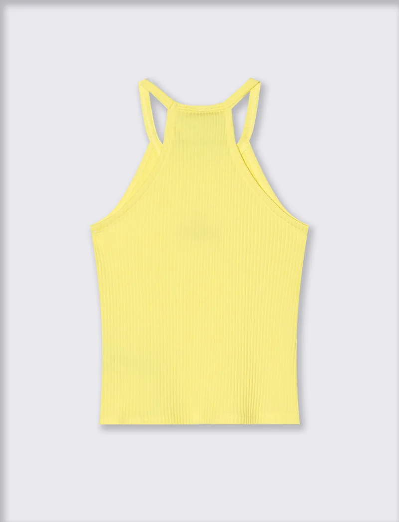 Shorts in cotone con elastico in vita - Giallo