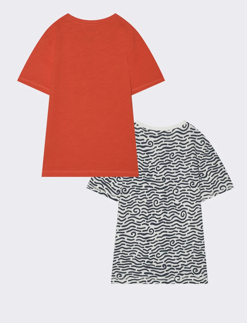 T-shirt 2Pack con stampa e vestibilità regular - Aragosta