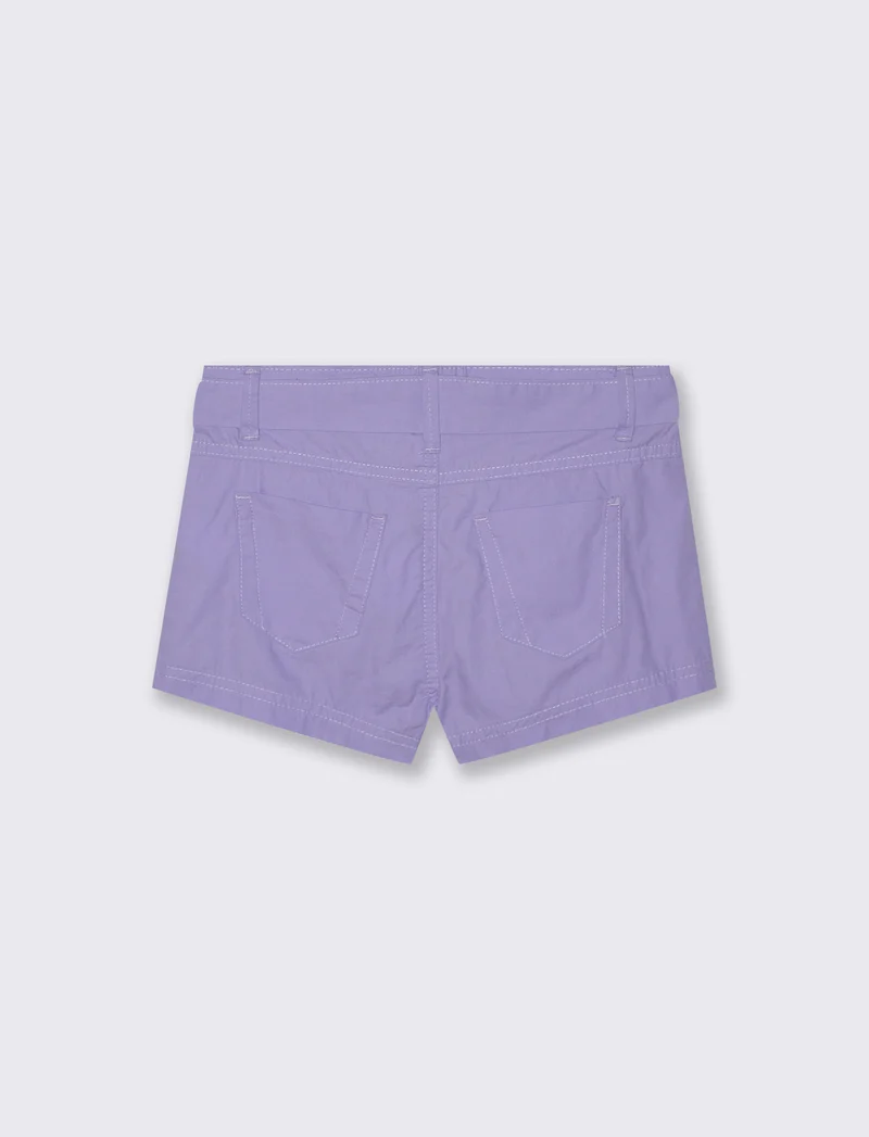 Pantaloncino cinque tasche da bambina - Lilla