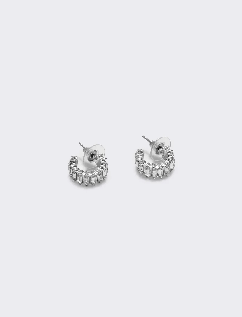 Cerchietti piccoli con strass brillanti - Argento