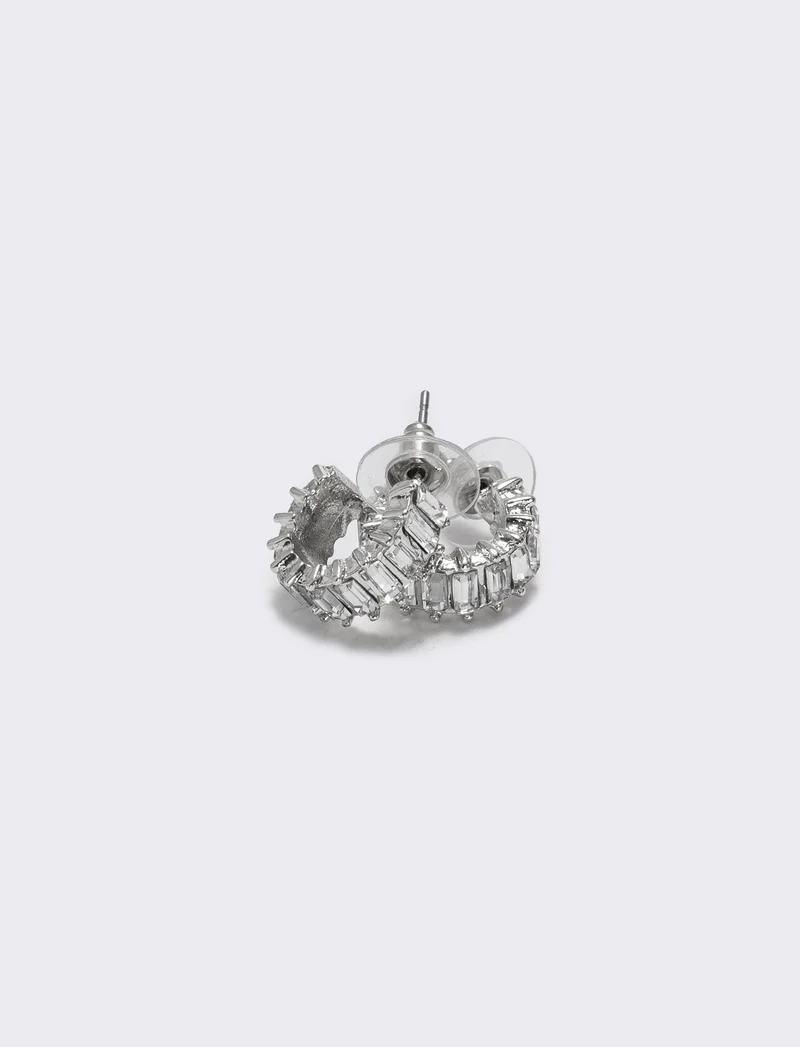 Cerchietti piccoli con strass brillanti - Argento