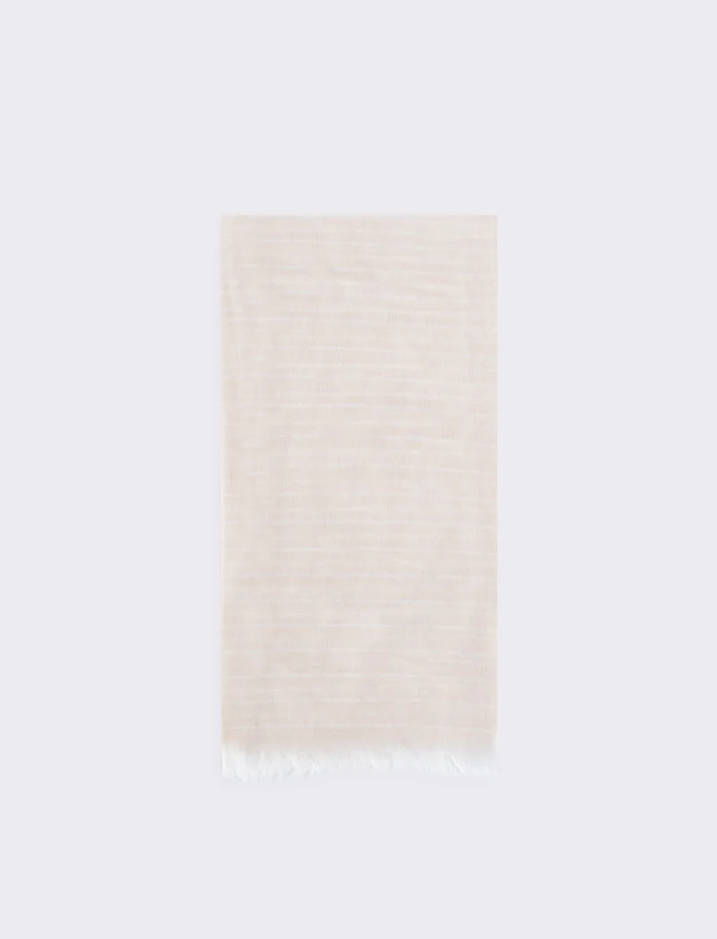 Foulard gessato elegante e versatile - Beige