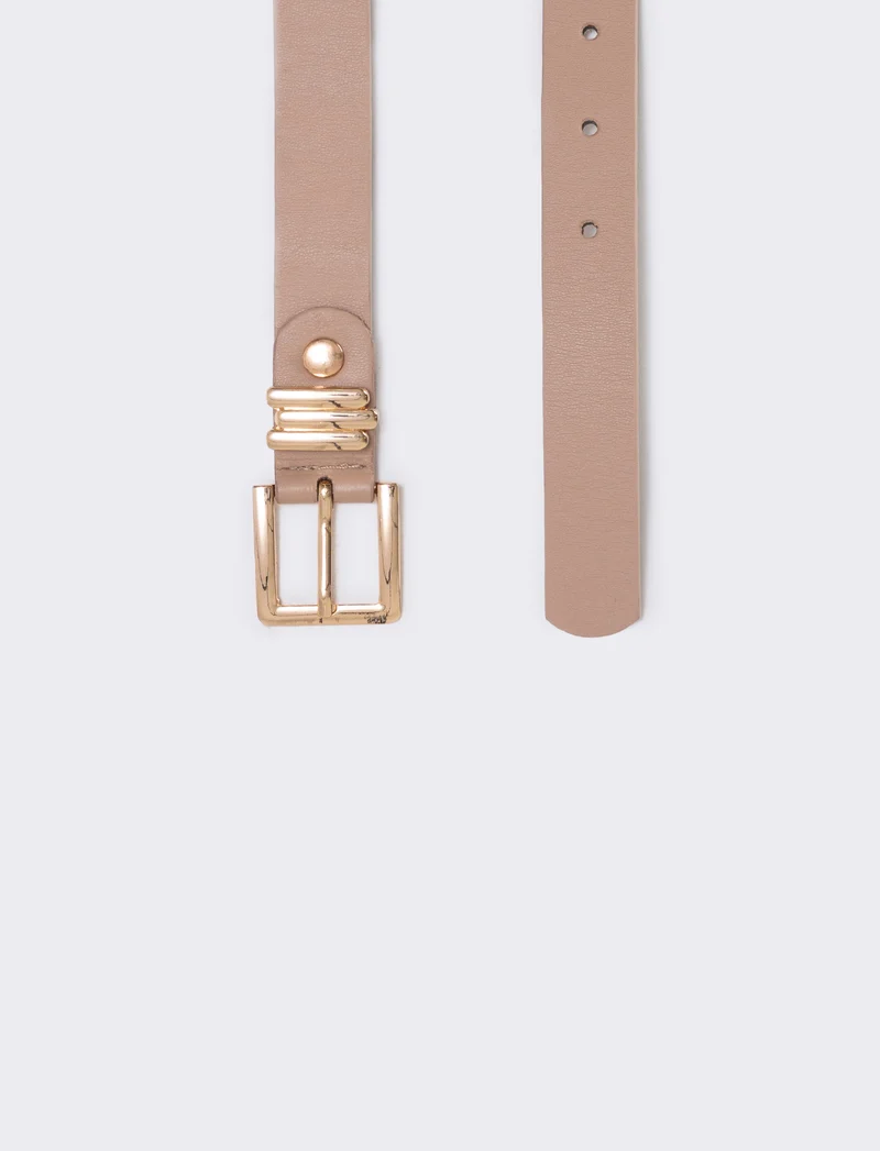 Cintura metallo 3 passanti 2,5 cm - Rosa