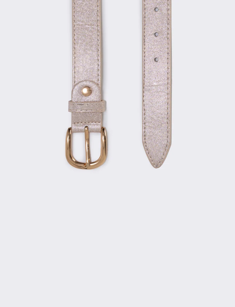 Cintura lurex basic 2,5 cm - Oro