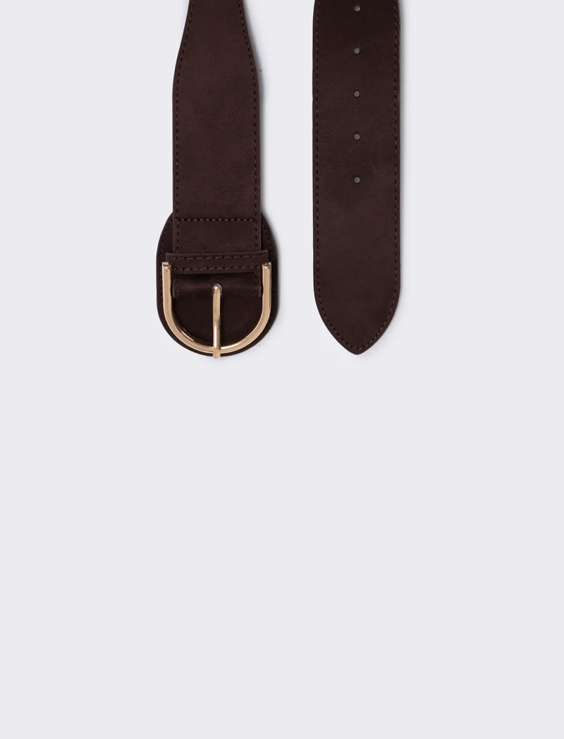 Cintura in suede elegante - Marrone