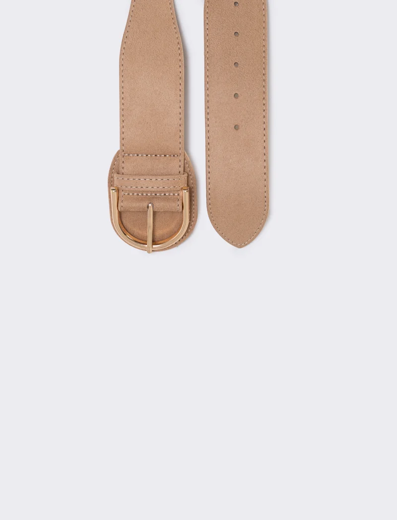 Cintura in suede elegante - Beige