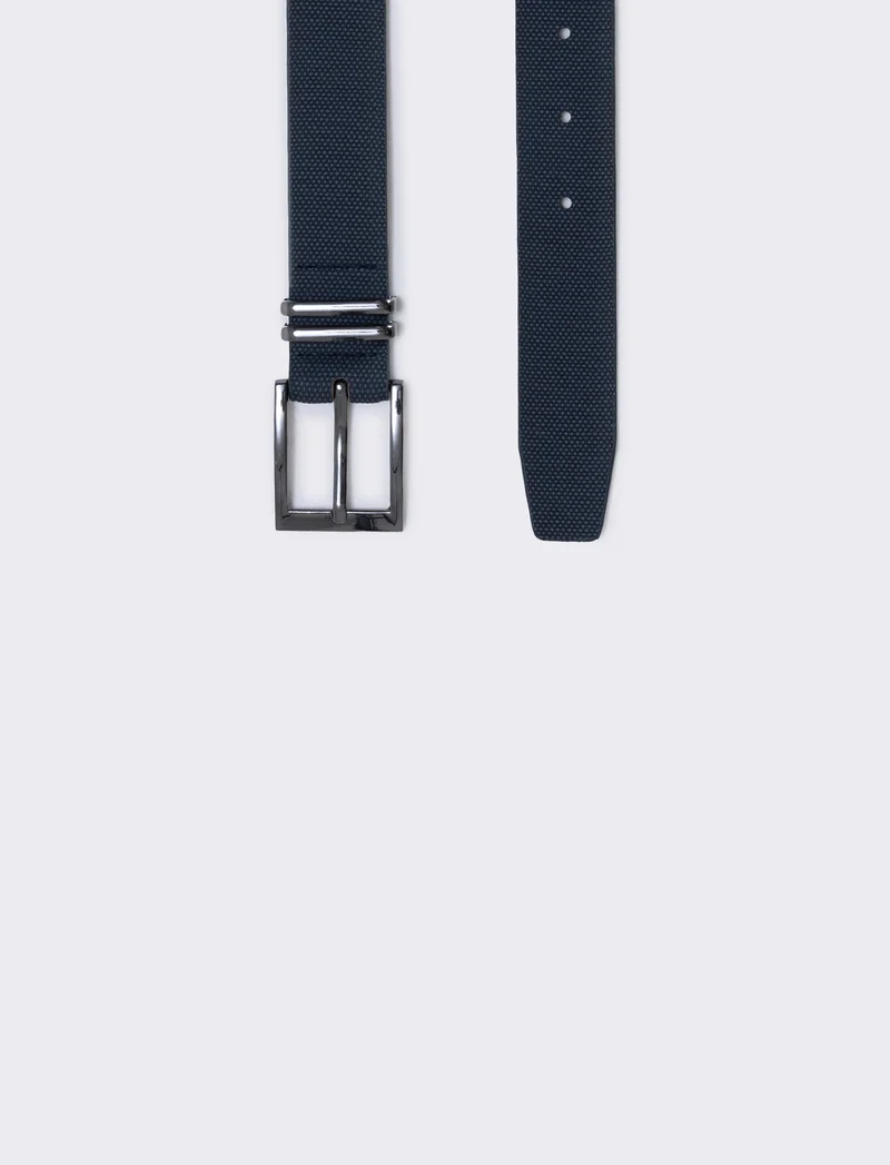 Cintura fusto nido d'ape elegante - Blu navy