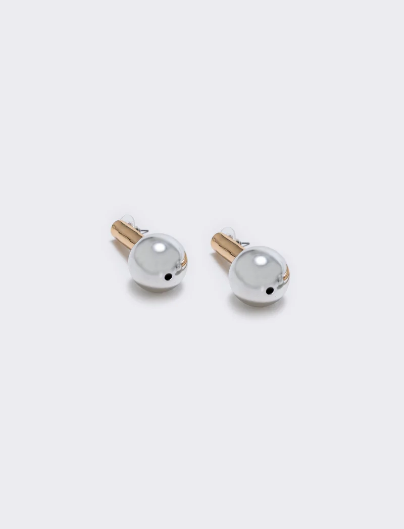 Orecchini pallina multicolor - Argento