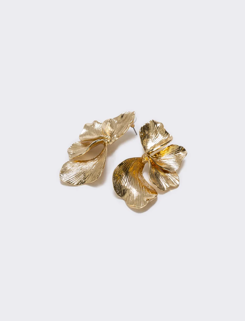 Orecchini Mezzo Fiore - Oro