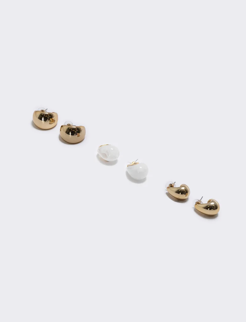 Orecchini a Goccia - Card 3 Eleganti - Beige