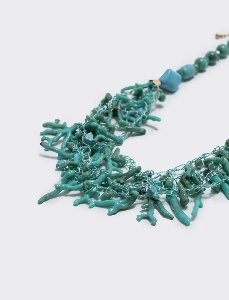 Collana Rami di Corallo - Verde acqua