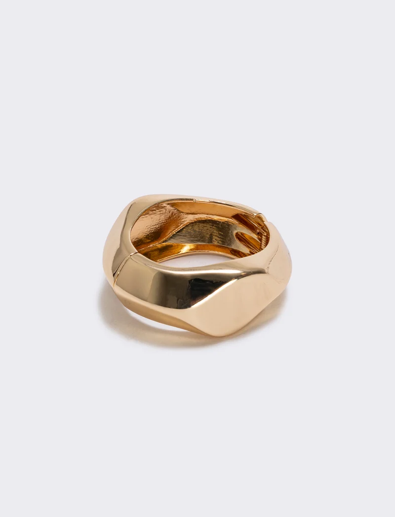 Bracciale rigido doppio martellato - Oro
