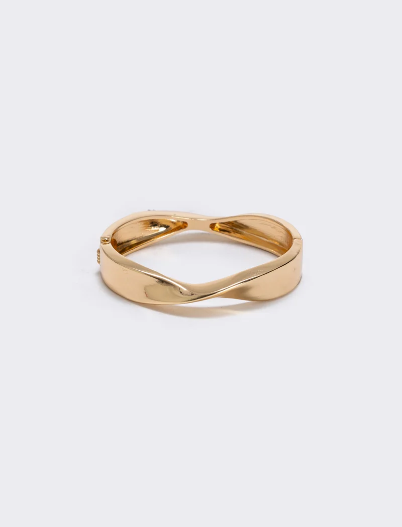 Bracciale rigido attorcigliato - Oro