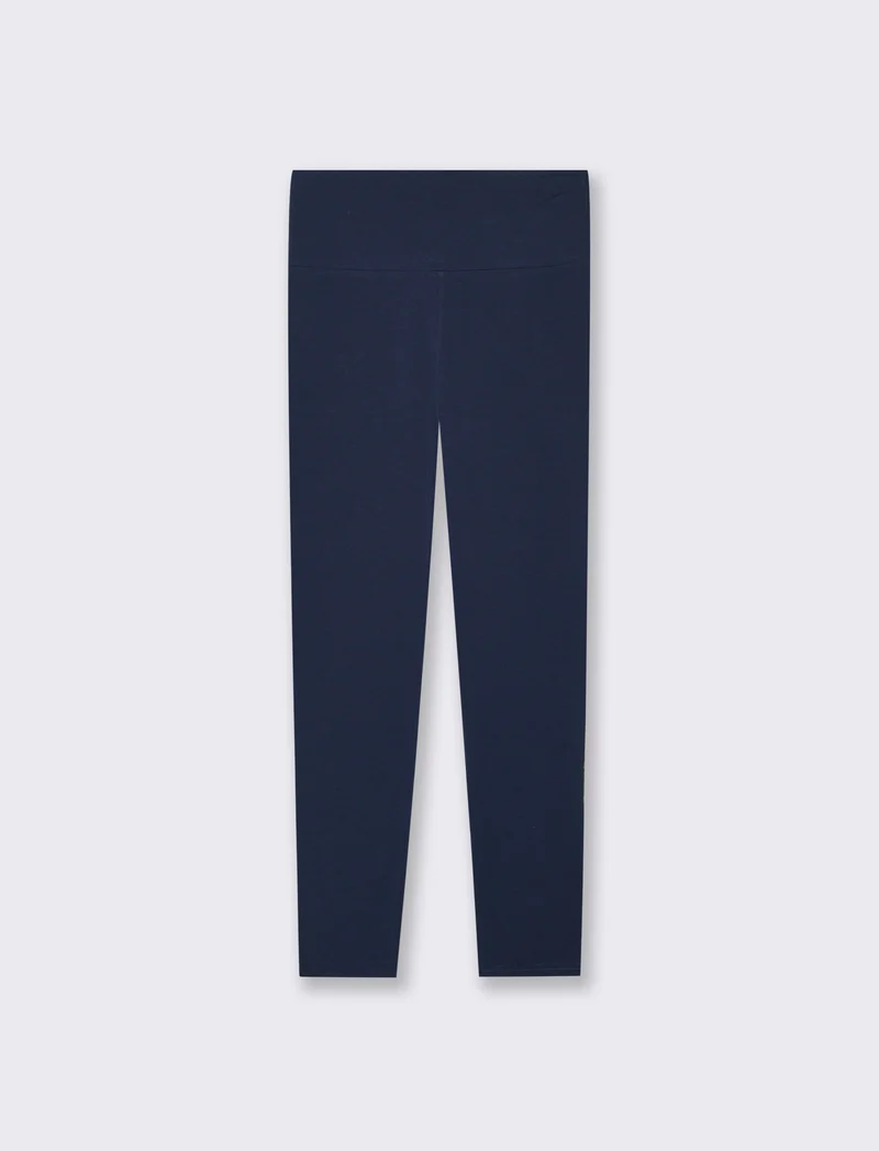Leggins Basico Vita Alta Skinny - Blu