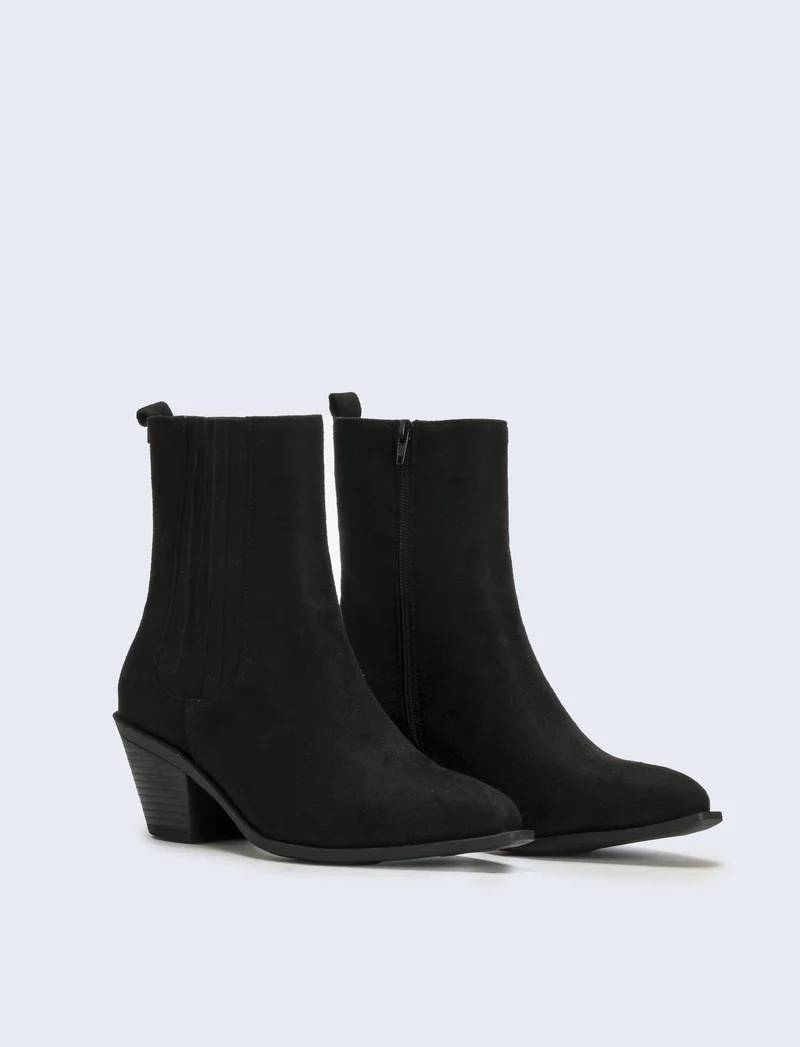 Tronchetto stile texano da donna - Nero