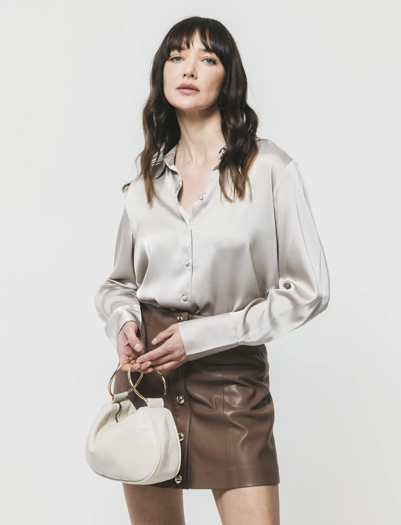 Camicia Maniche Lunghe Regular - Beige grano
