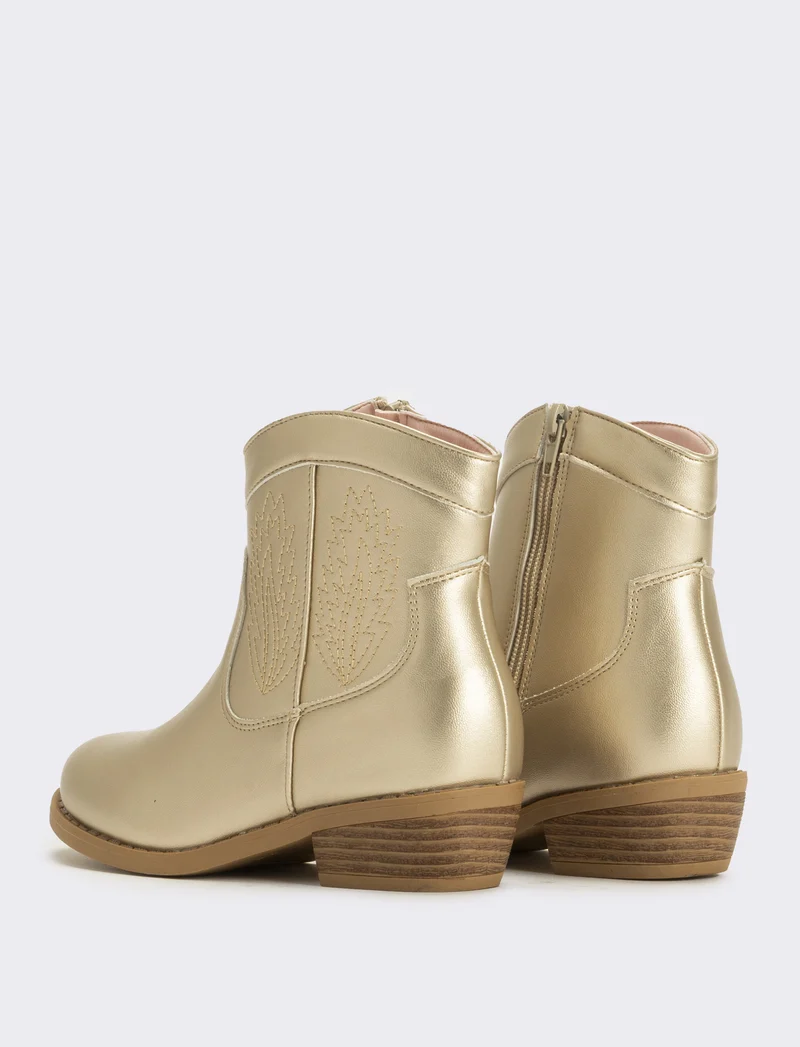 Stivaletto cowgirl da bambina - Oro