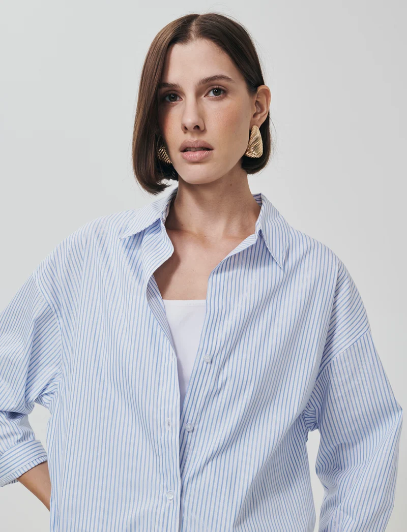 Camicia Oversize in Tessuto Leggero - var 1