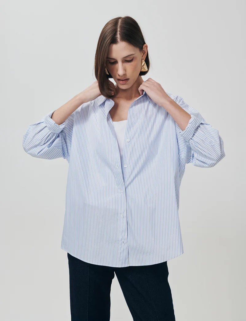 Camicia Oversize in Tessuto Leggero - var 1
