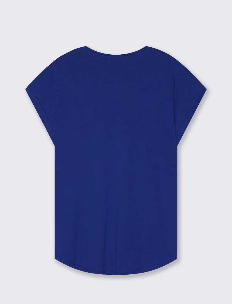 T-shirt in cotone con stampa frontale - var 3
