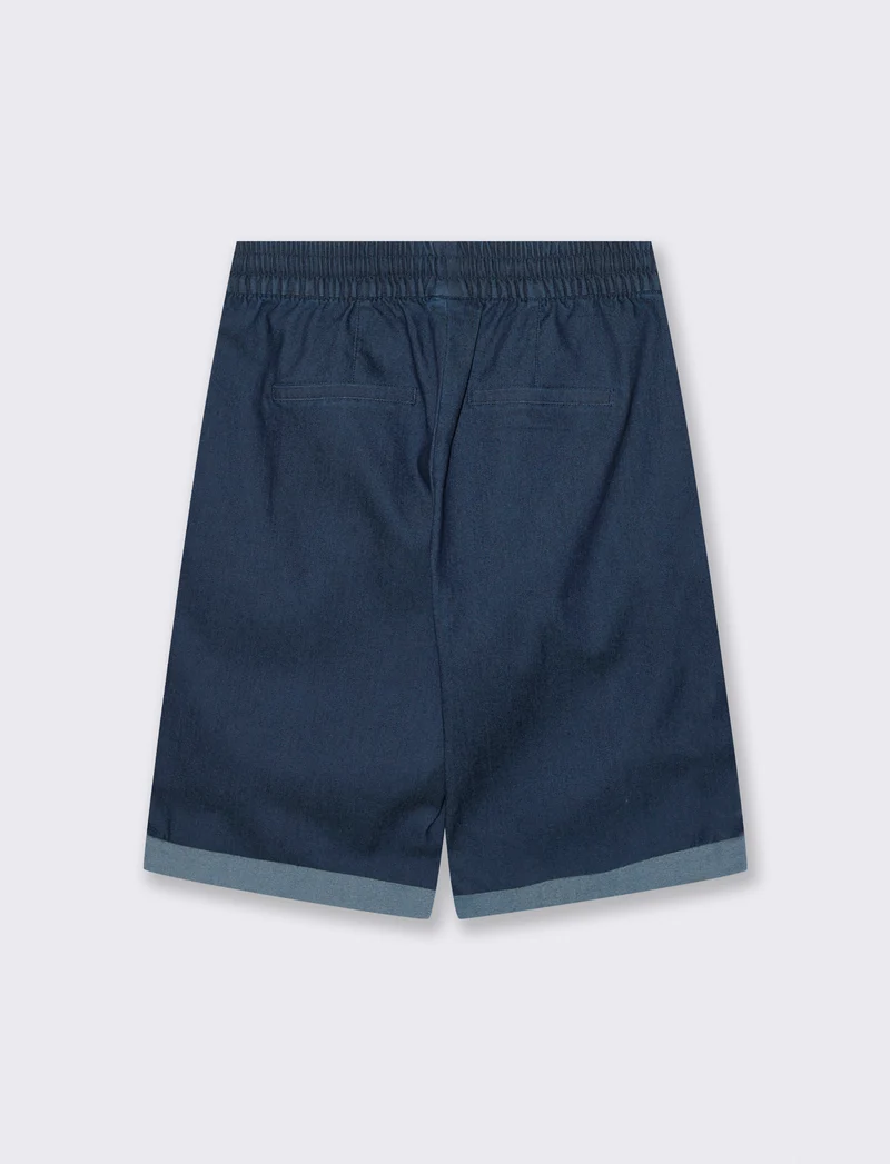 Bermuda con Coulisse ed Elastico - DENIM SCURO
