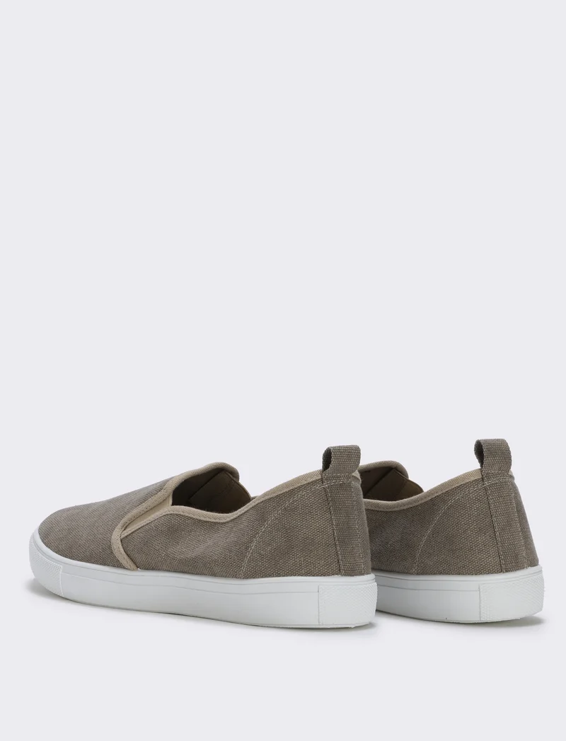 Slip-on in canvas da uomo in due colori - Sabbia