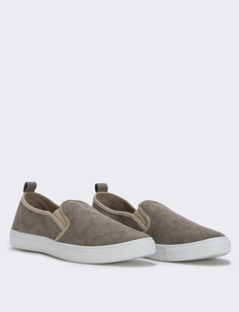 Slip-on in canvas da uomo in due colori - Sabbia