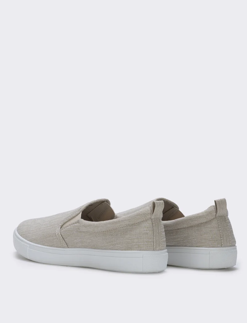 Slip-on beige da uomo con elastici - Beige