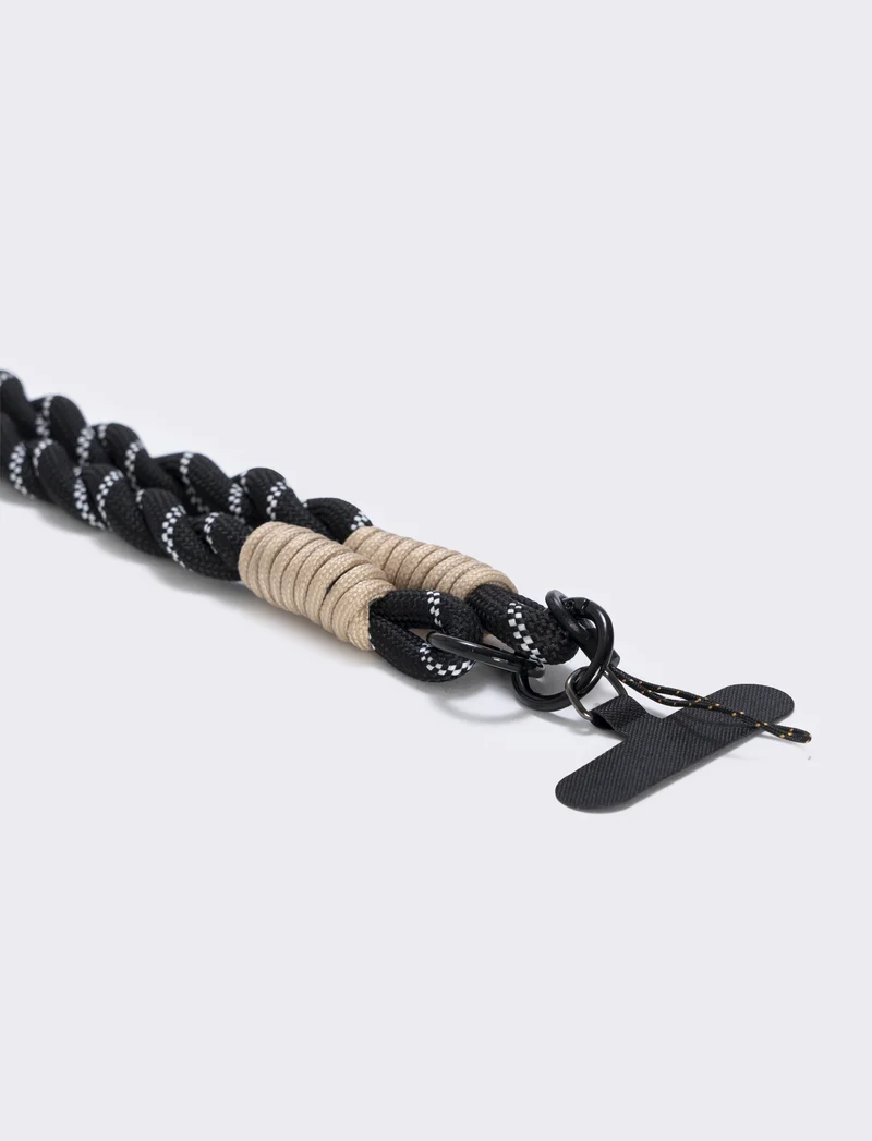 Laccio portacellulare cordoncino elegante - Nero