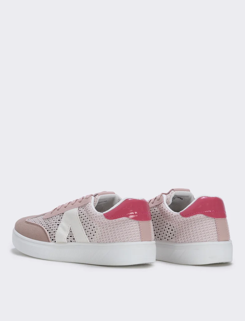 Sneakers da multielemento a contrasto - Rosa