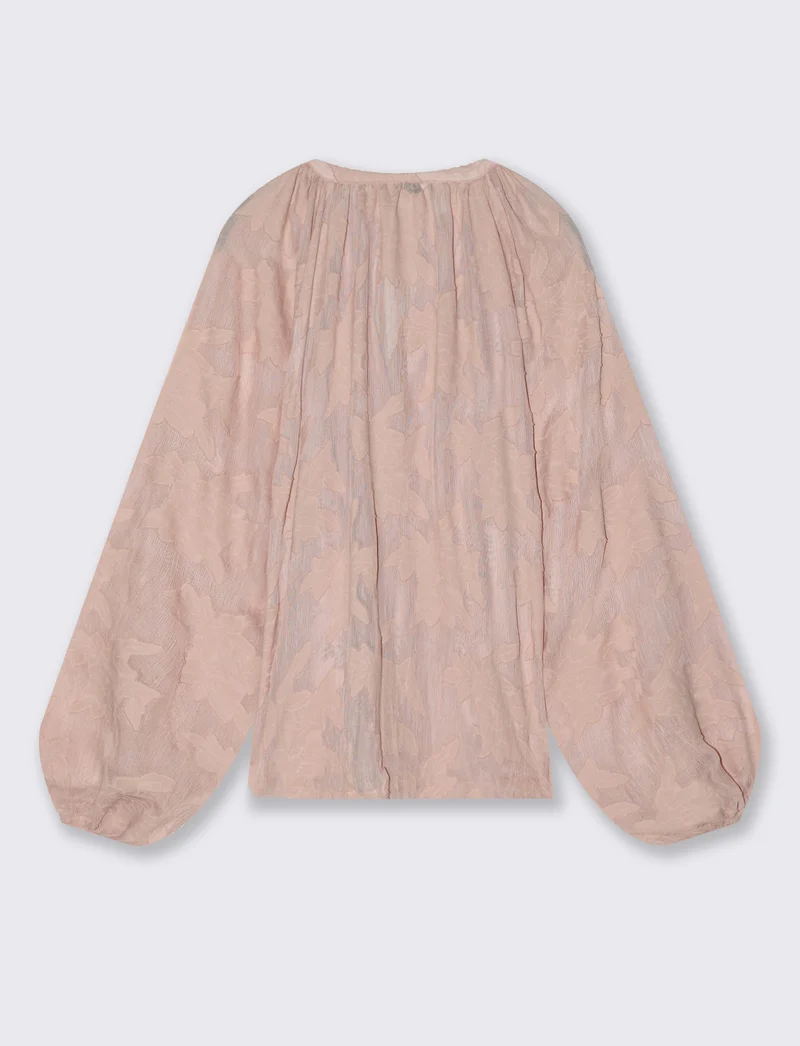Blusa Manica Lunga con Bottoni Madreperla - Rosa chiaro