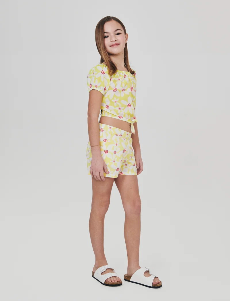 Short in popeline estivi e colorati - Giallo