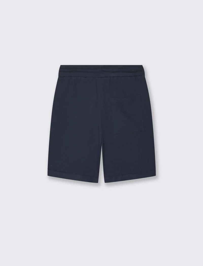 Bermuda in cotone con stampa personaggi - Blu