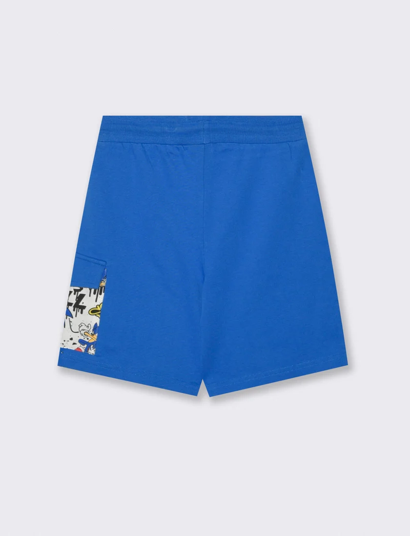 Bermuda Sonic in cotone colorato - Blu cobalto