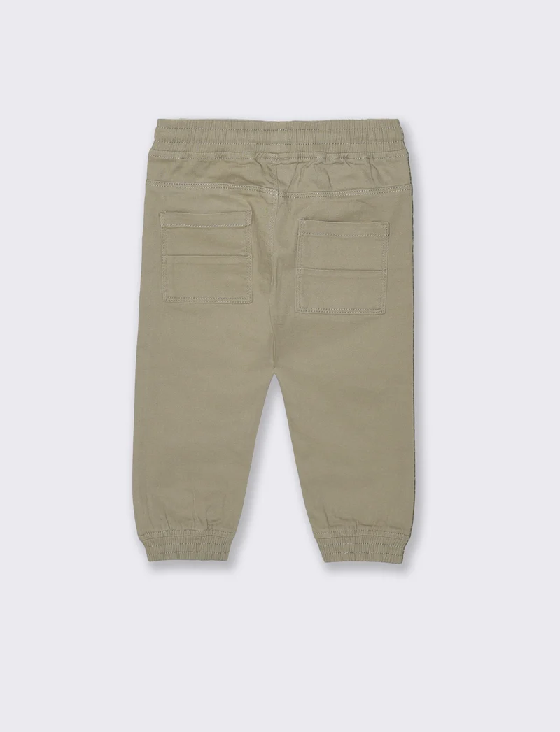 Pantaloni ampi con coulisse e elastico - Grigio mastice