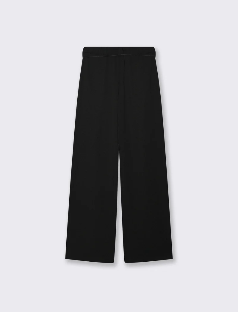 Pantalone con cintura e tasconi - Nero