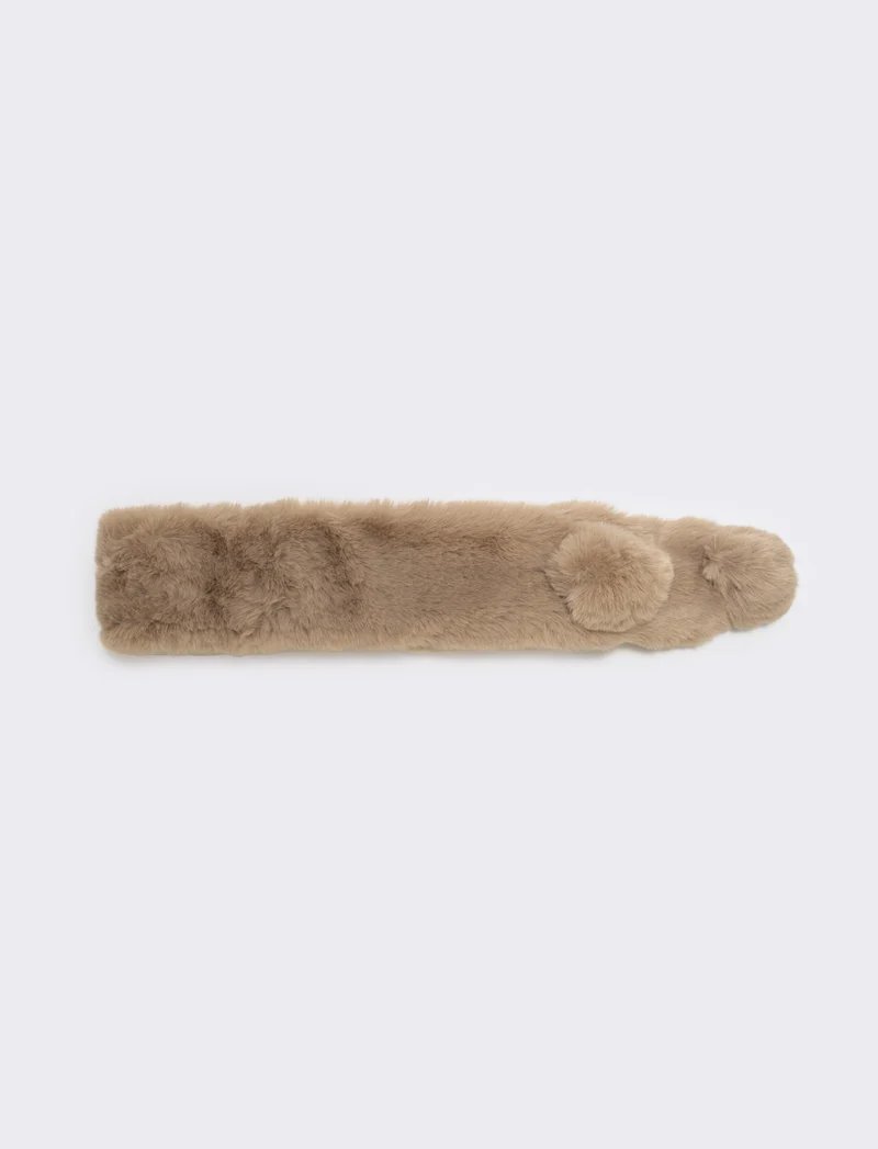 Collo in pelliccia sintetica - Beige